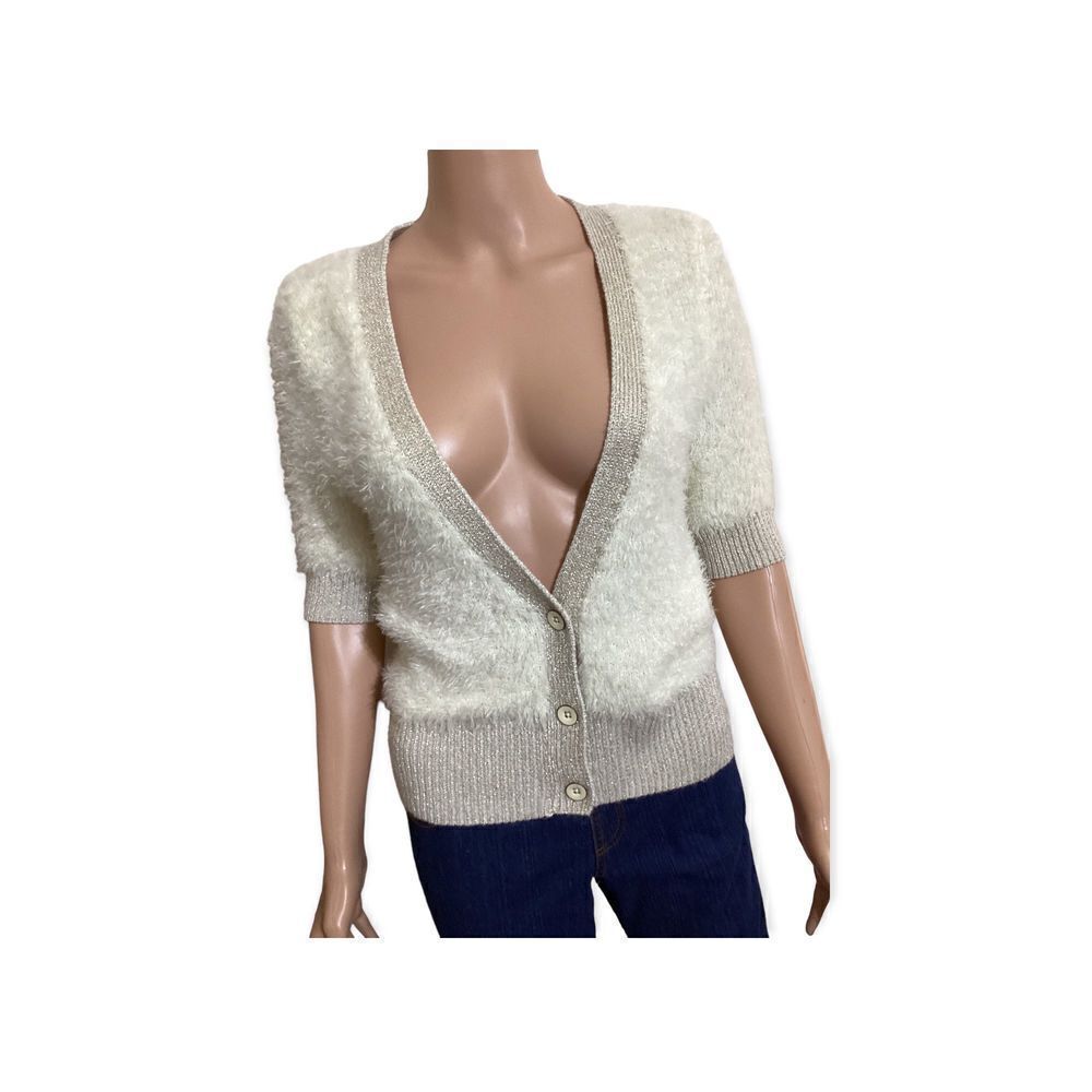 Decree Fuzzy Soft Short Sleeve Cardigan Size: XL